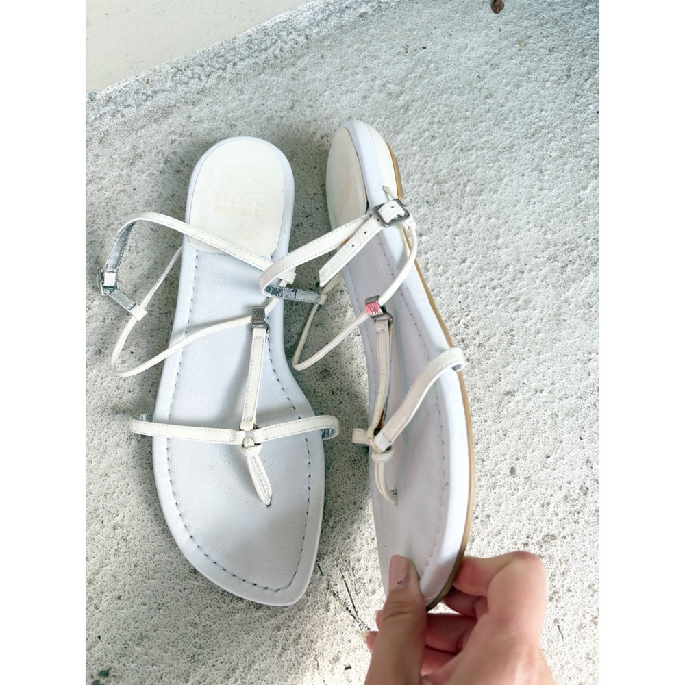 Stuart Weitzman White Strappy Sandals - Picture 2 of 6